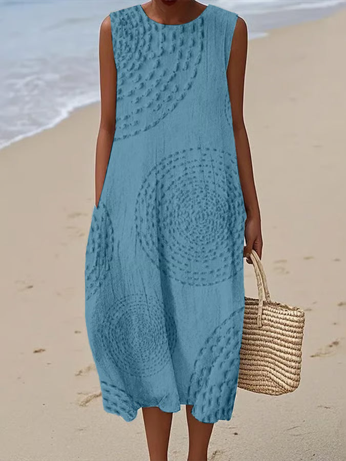 Grace - Textured Sleeveless Maxi Dress
