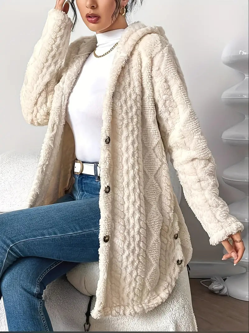 Irene - Fluffy Hooded Coat