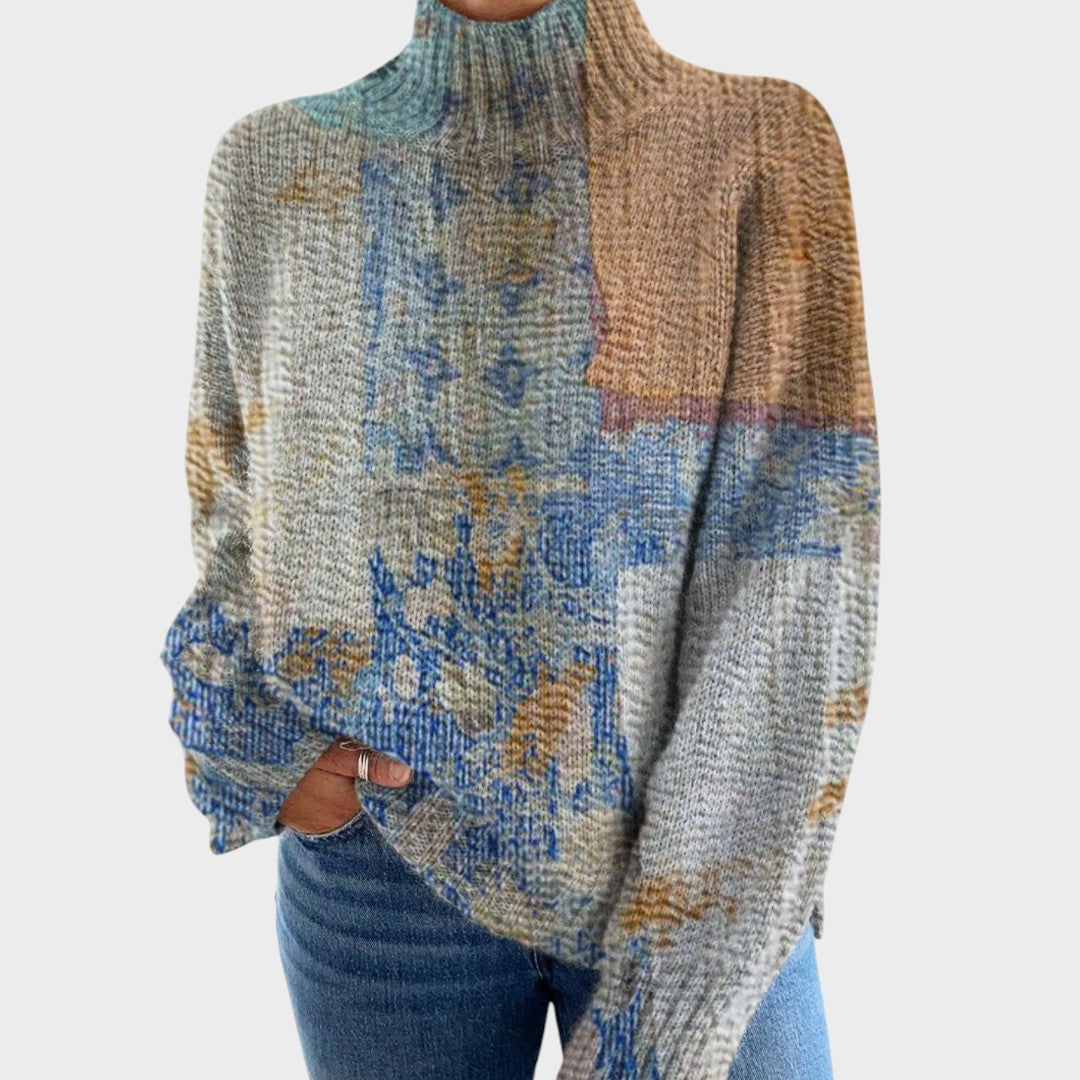 Matilda - Artistic Knit Turtleneck Sweater