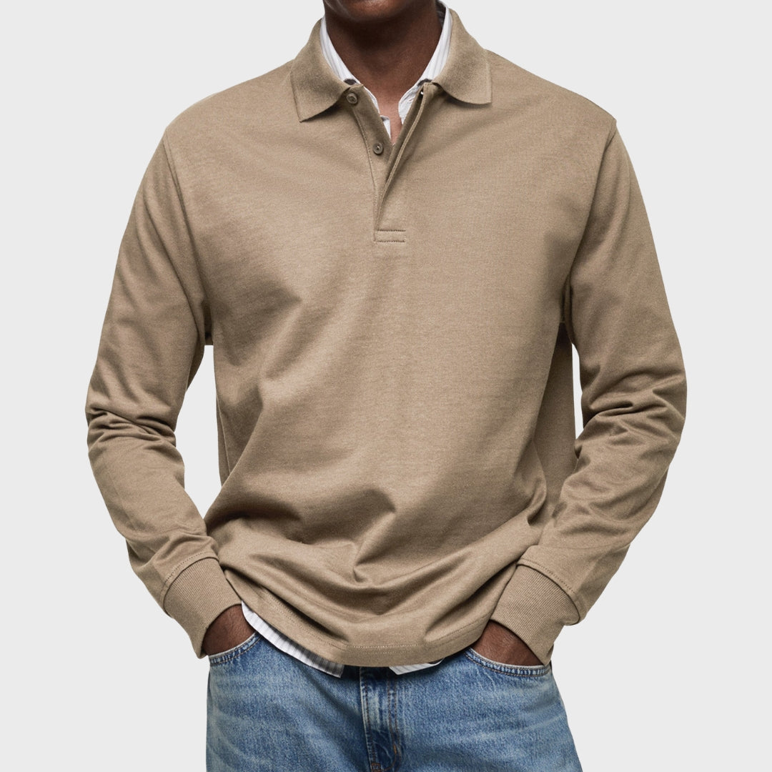 Theodore - Luxury Long-Sleeve Polo
