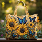 Sunflower - Padded bag with sunflower and butterfly pattern