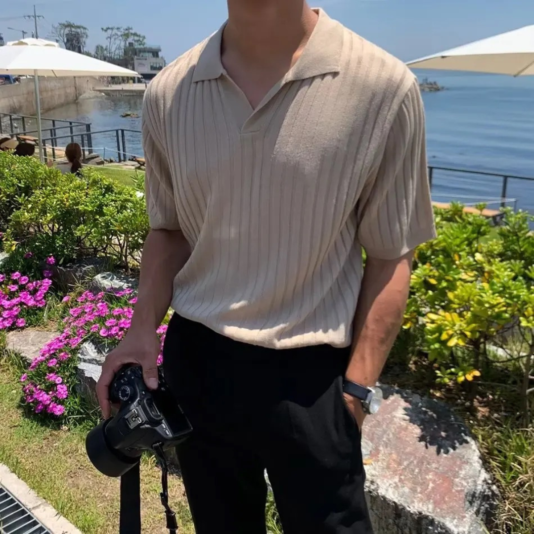 Lachlan - Ribbed Elegant Polo
