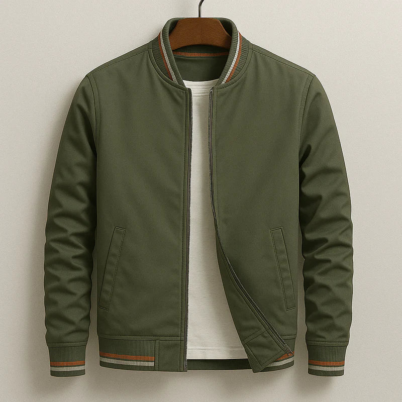 Jack - Striped Bomber Jacket