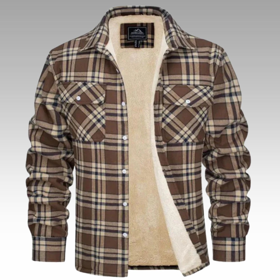 Patrick - Striped Fleece Trucker Jacket