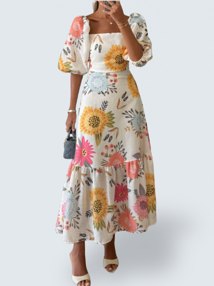 Luna - Floral Midi Dress
