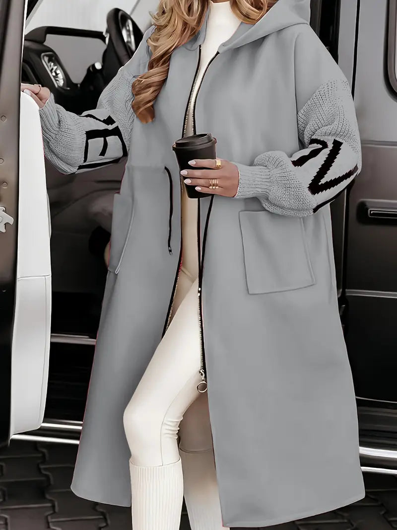 Harriet - Elegant Hooded Cardigan Coat
