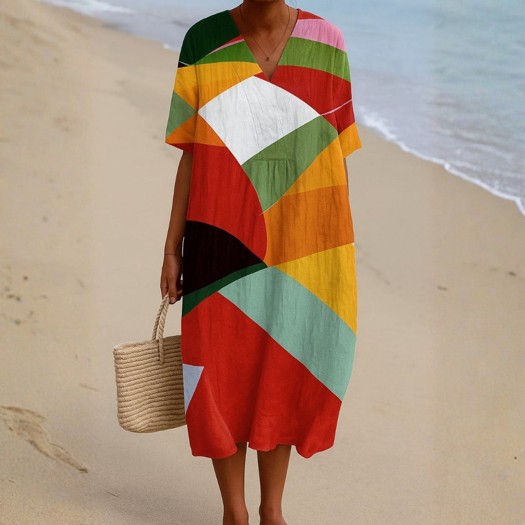 Skye - Colourful Patchwork Dress