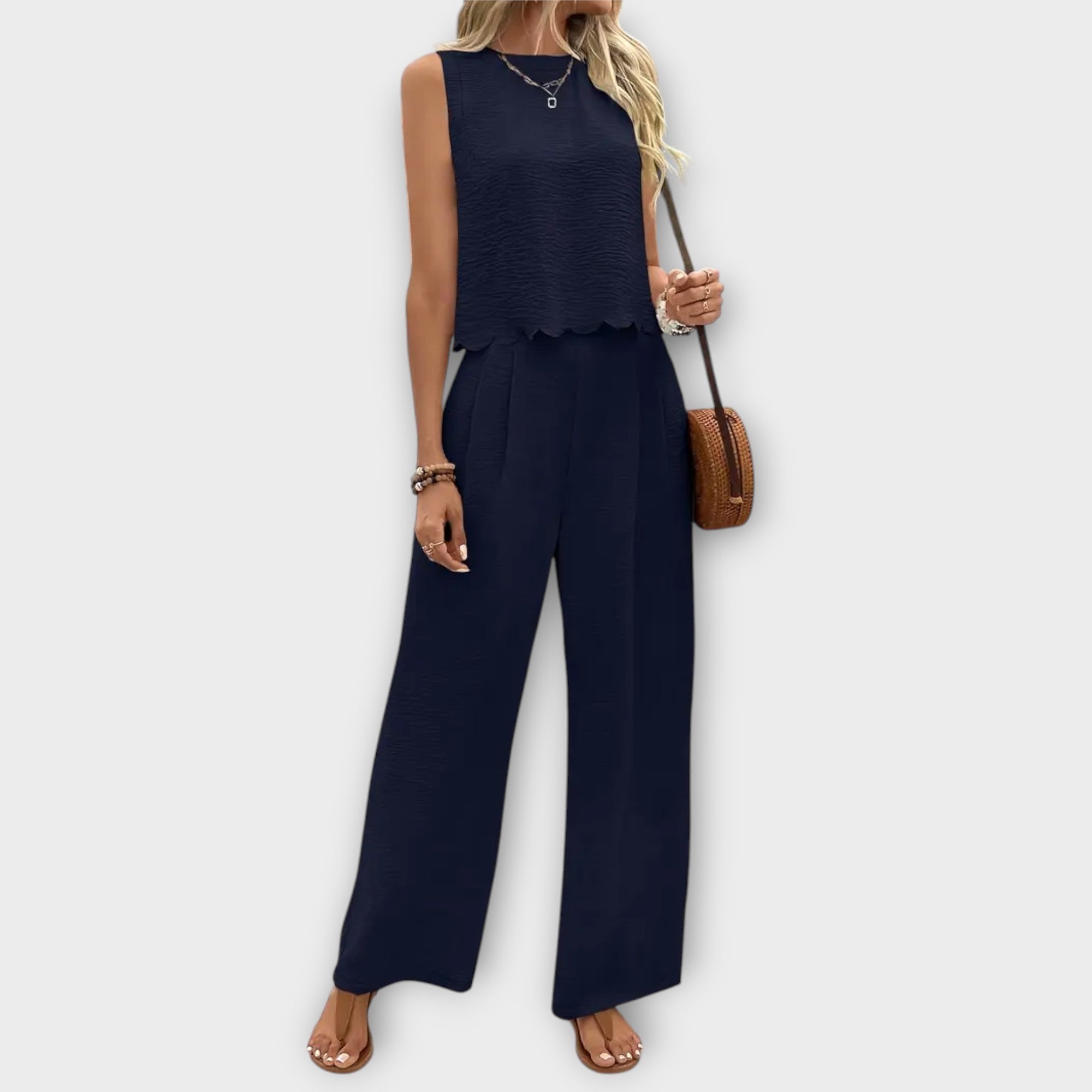 Olivia - Petal Vest & Trousers Set