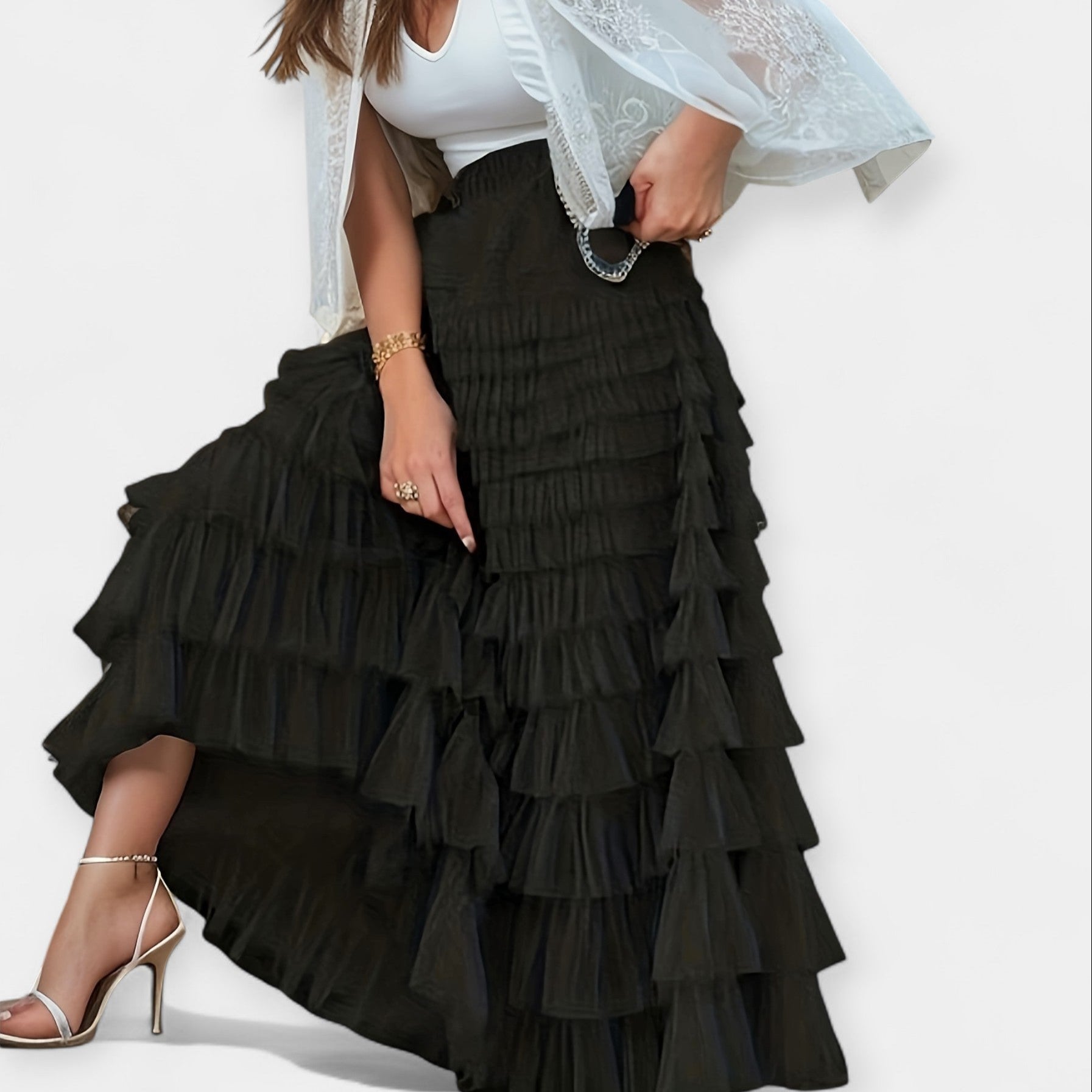 Elegant Skirt with Tulle Detail