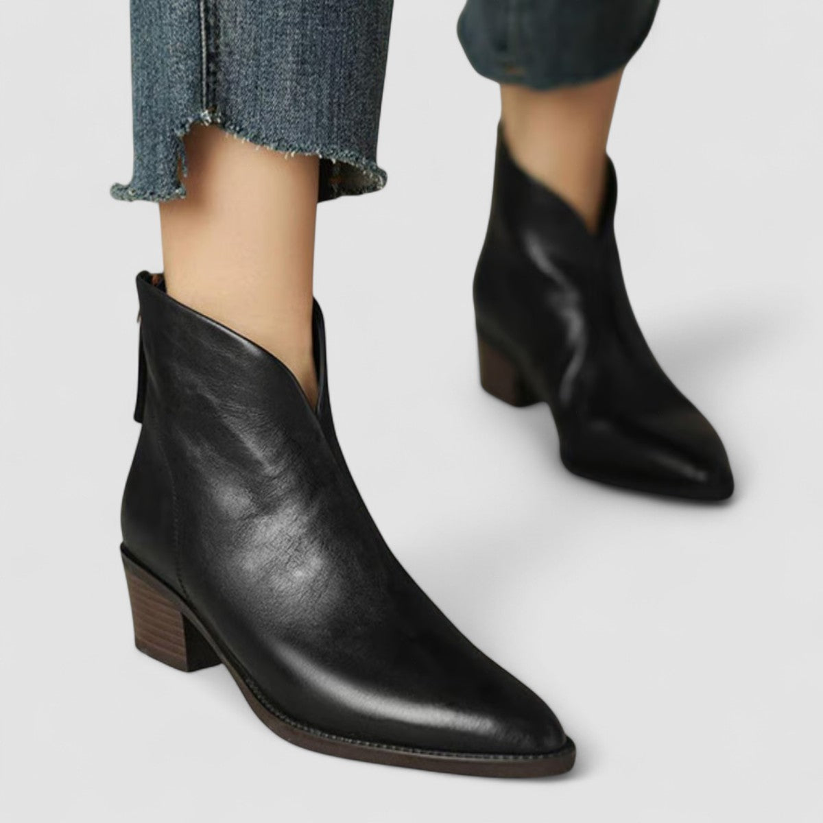 Chloe - Luxury Low-Heel Ankle Boots