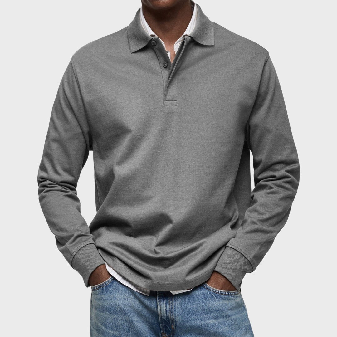Theodore - Luxury Long-Sleeve Polo