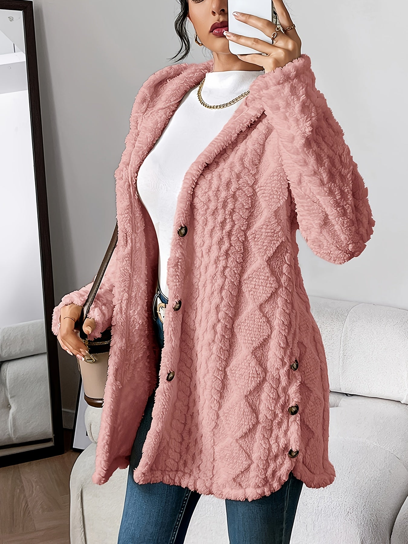 Irene - Fluffy Hooded Coat