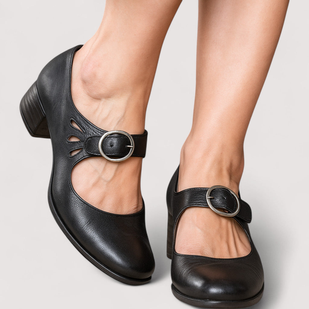 Evelyn - Elegant Faux Leather Heels