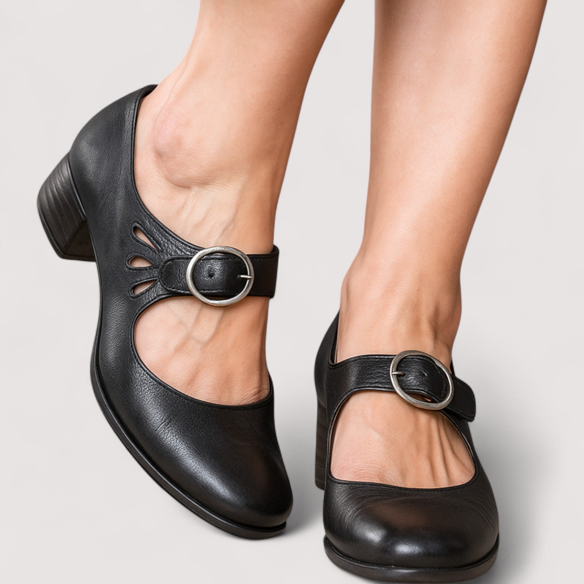Evelyn - Elegant Faux Leather Heels