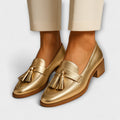 Harriet - Gold Loafers