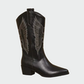 Charlotte - Faux Leather Western Cowboy Boots