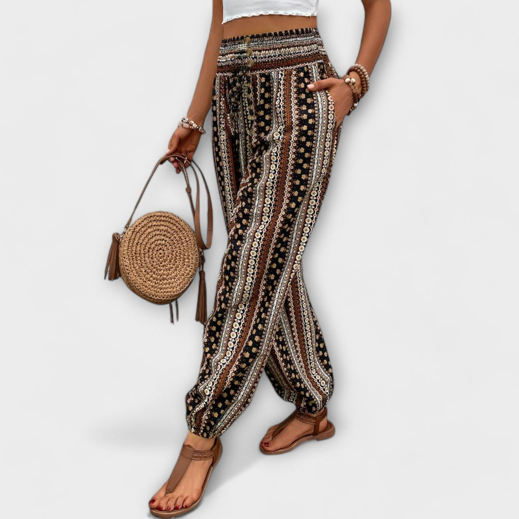 Grace - Ethnic Graphic Wide Leg Pants