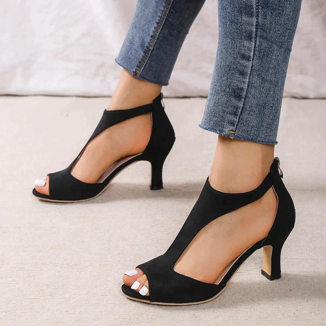 Ella - Cut-Out Open-Toe High-Heel Sandals
