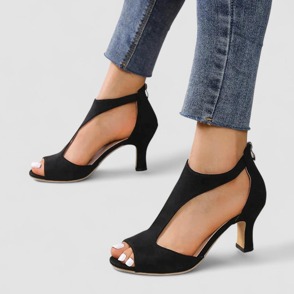 Ella - Cut-Out Open-Toe High-Heel Sandals