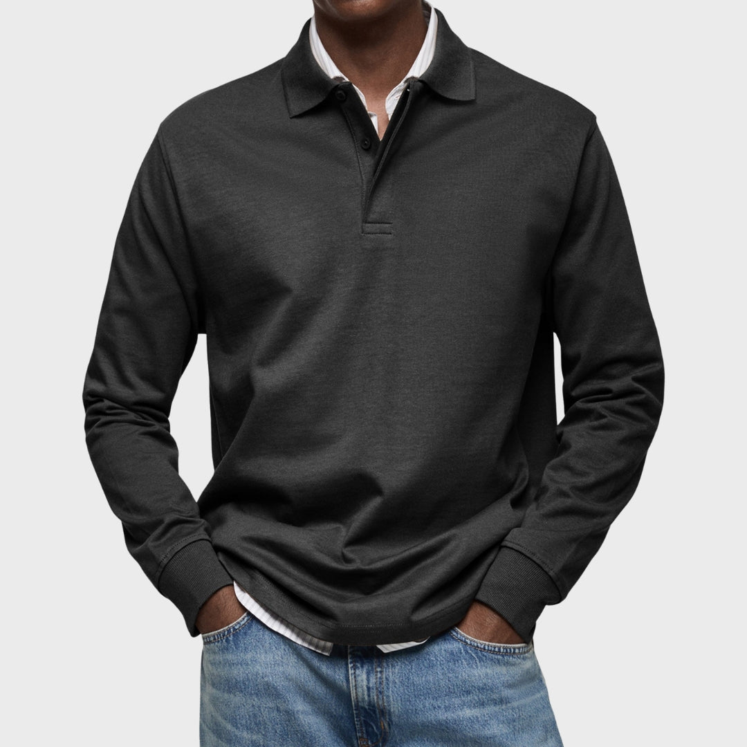 Lachlan - Luxury Long-Sleeve Polo