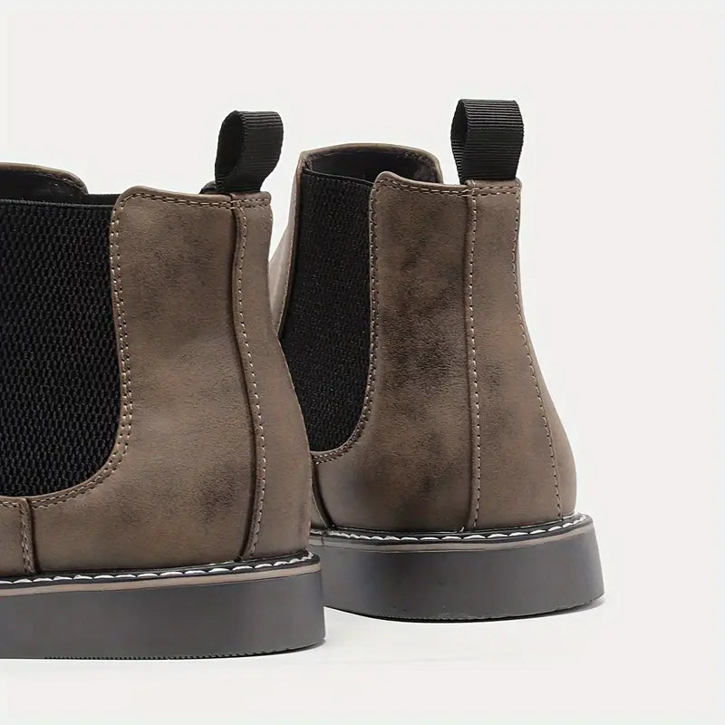 Jasper - Faux Leather Chelsea Ankle Boots