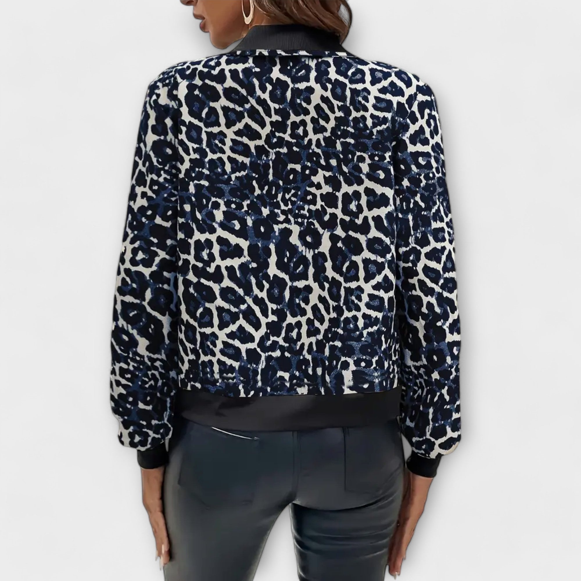 Karen - Elegant Leopard Print Jacket