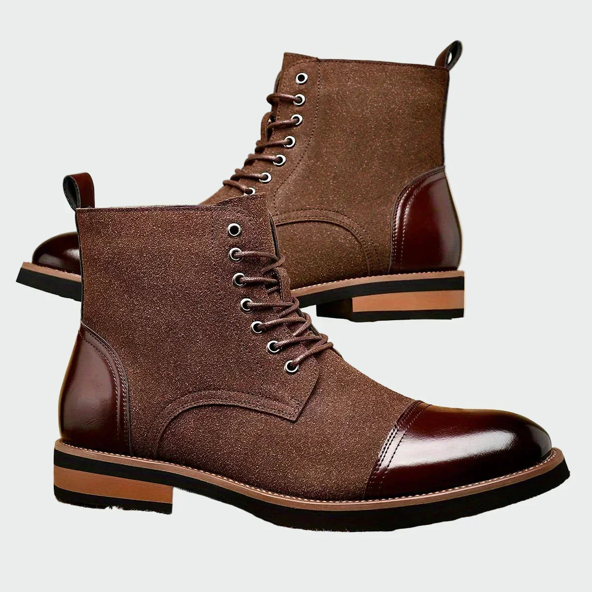 Madeleine - Oxford Faux Leather Ankle Boots
