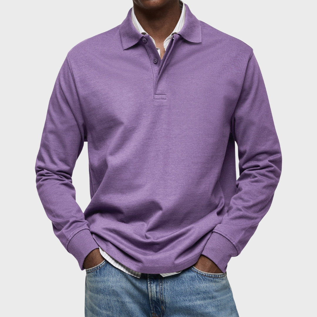 Theodore - Luxury Long-Sleeve Polo