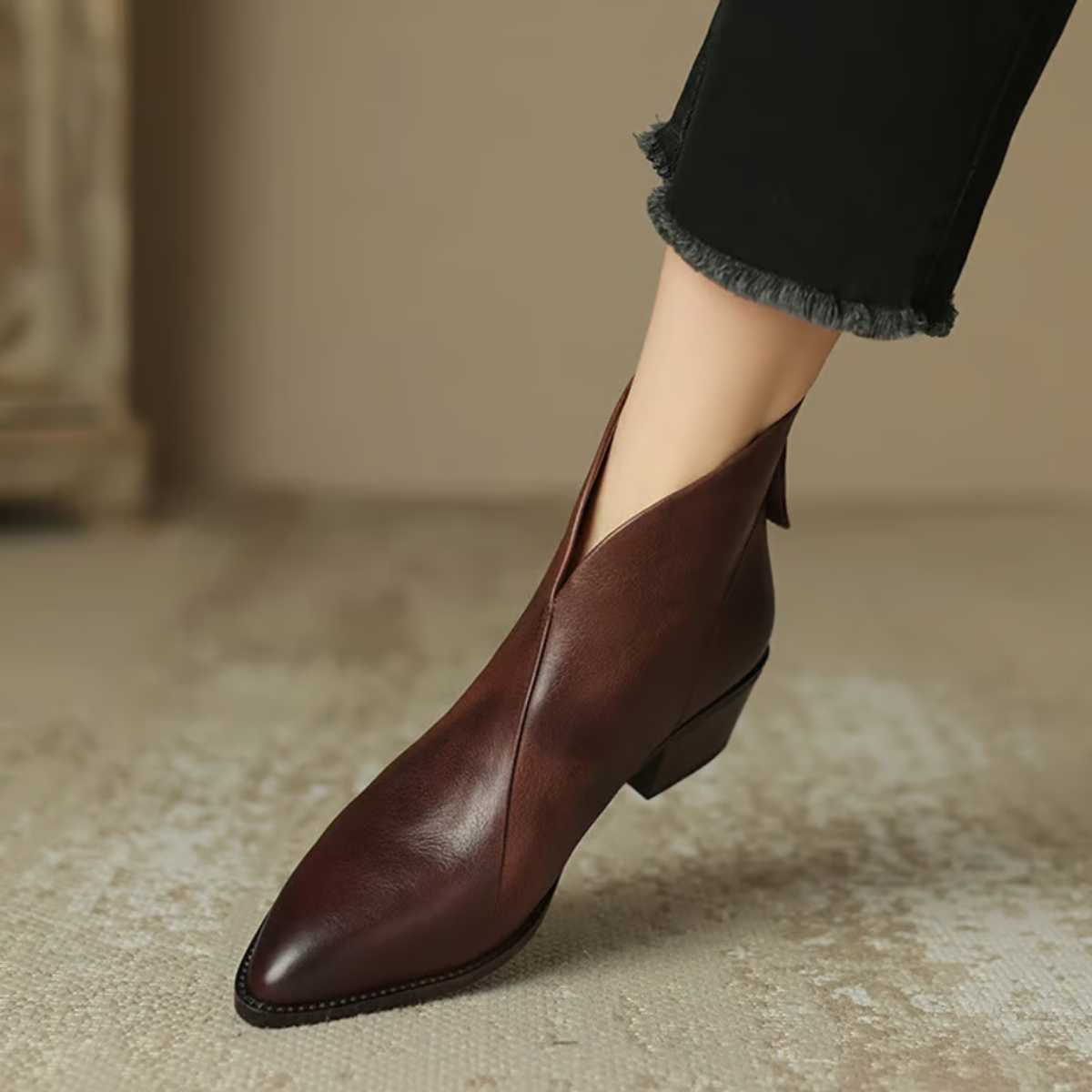 Chloe - Luxury Low-Heel Ankle Boots