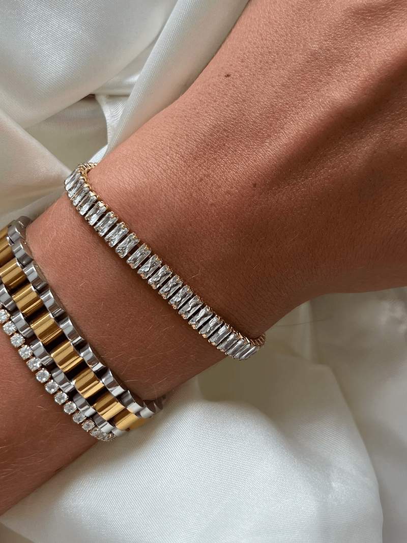 Freya - Baguette River Bracelet