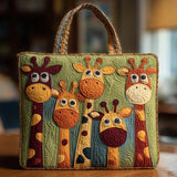Heather - Padded bag with giraffe pattern