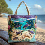 Carmel - Padded bag with tropical pattern