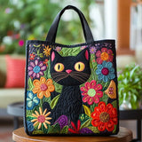 Nora - Padded bag with enchanted cat pattern