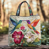 Denise - Padded bag with hummingbird and flower pattern
