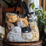 Dream - Padded Bag with Sleeping Cats Pattern
