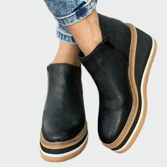 Kiara - Inkas Faux Leather Ankle Boots