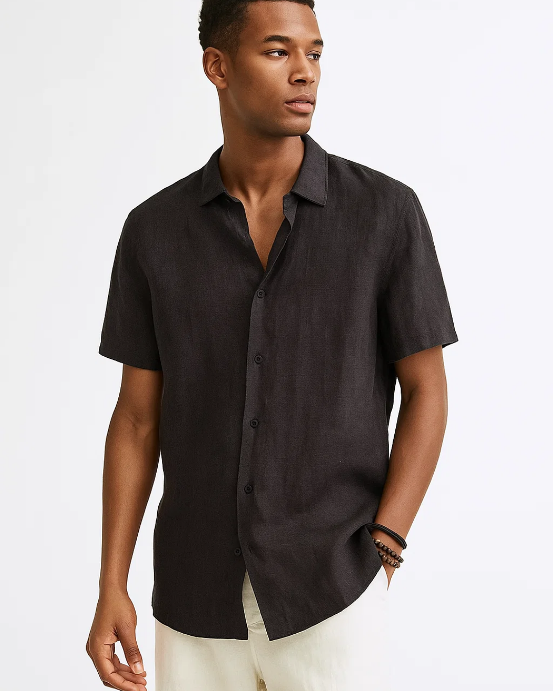 Ryan - Open-Collar Button Shirt