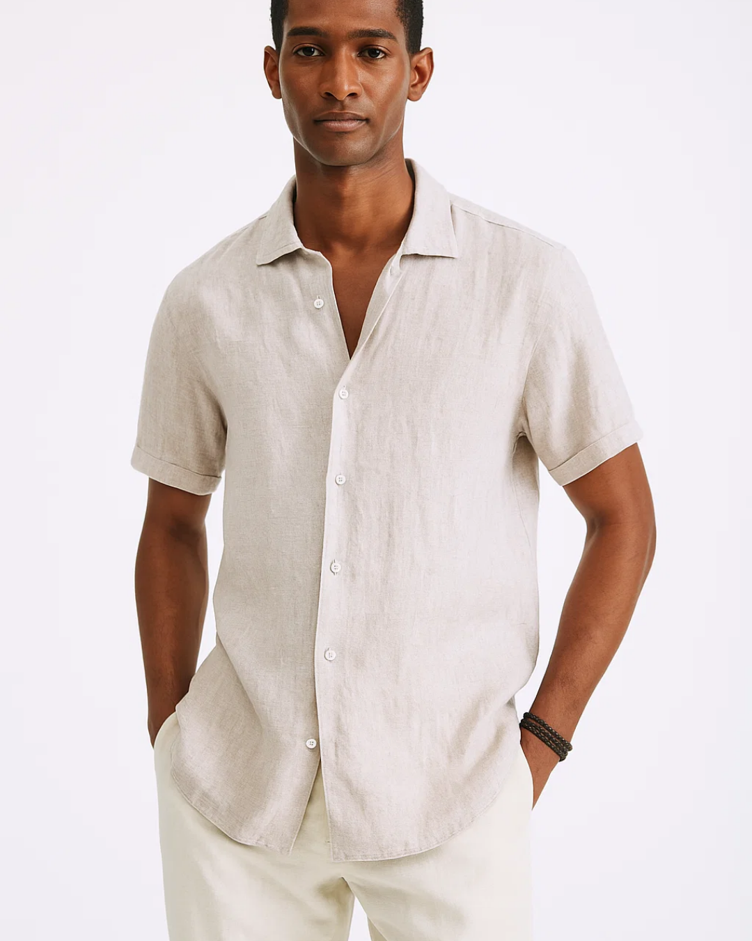 Ryan - Open-Collar Button Shirt