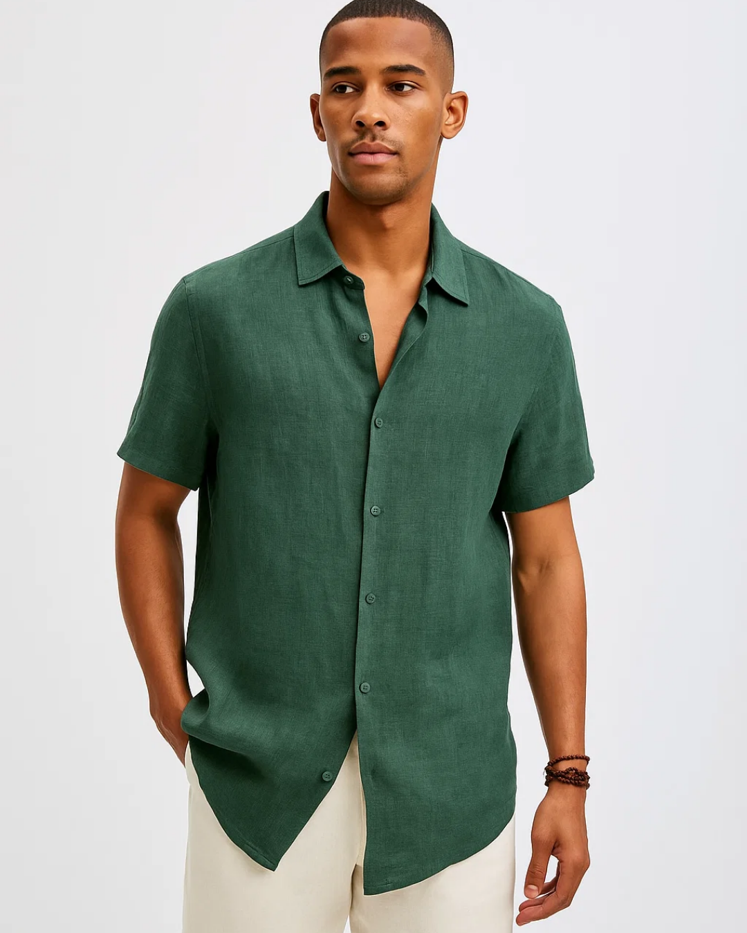 Ryan - Open-Collar Button Shirt