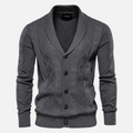 Leo - Soft-Blend Argyle Cardigan