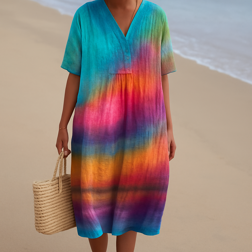 Chelsea - Sunset Tie-Dye Dress