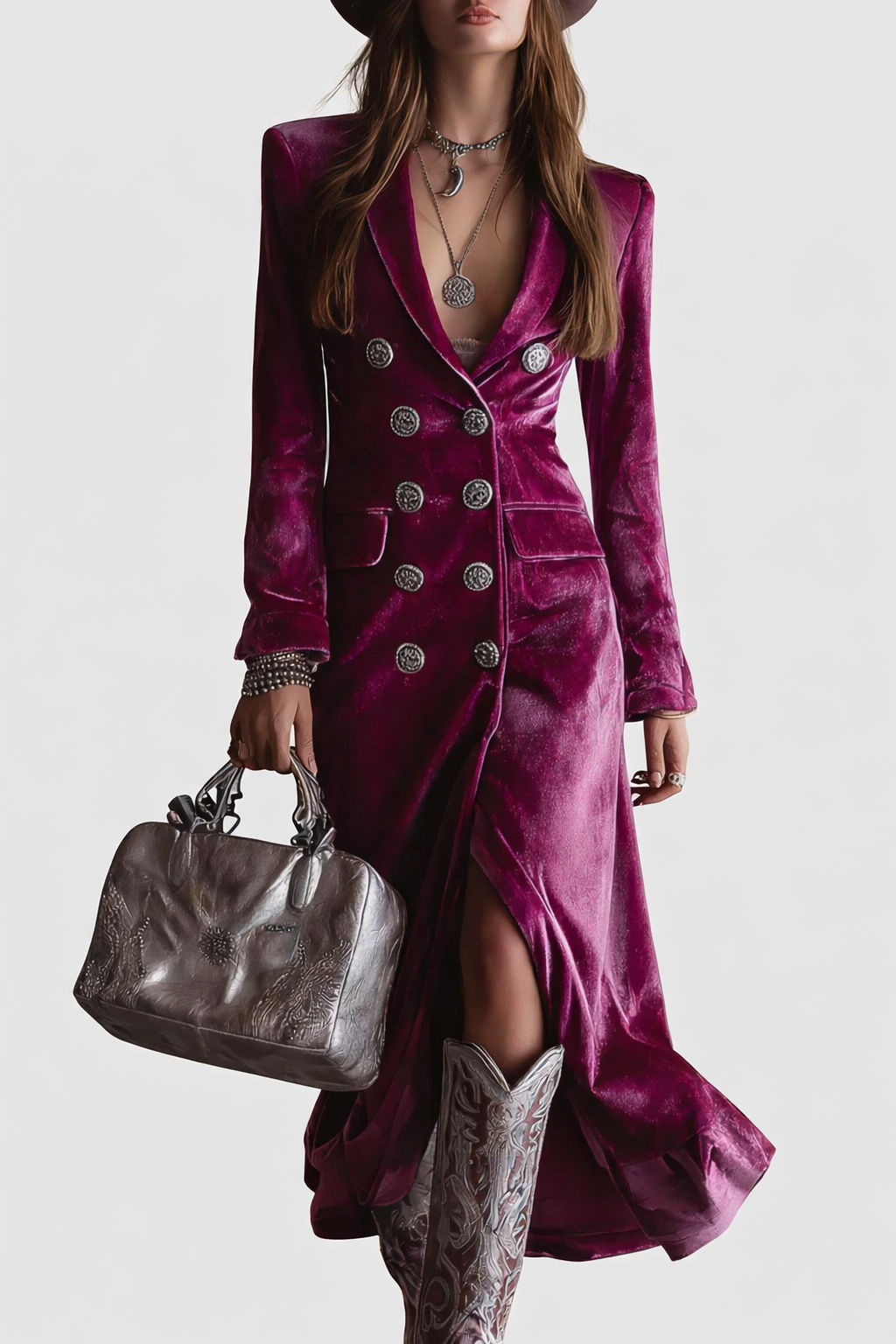 Vera | Maxi Velvet Blazer Dress