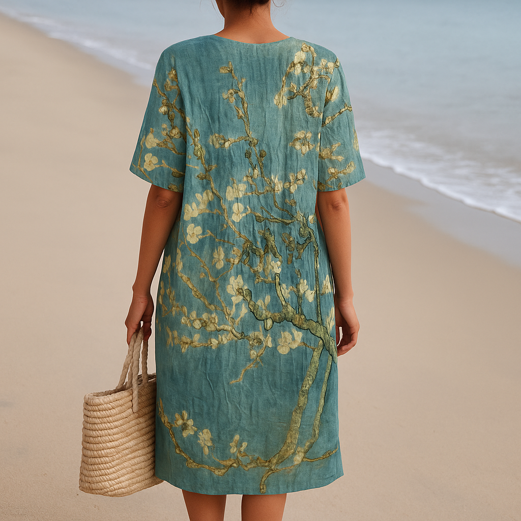 Summer - Aqua Green Floral Dress
