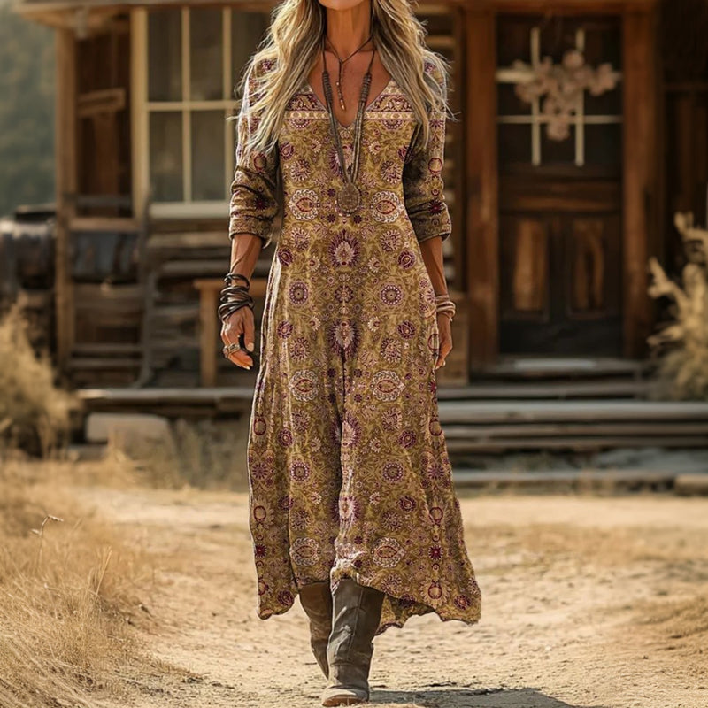 Lily - Vintage-Inspired Long Sleeve Casual Dress