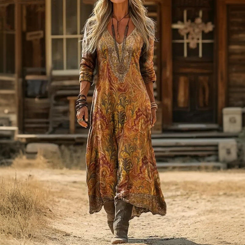 Grace - Vintage-Inspired Long Sleeve Casual Dress