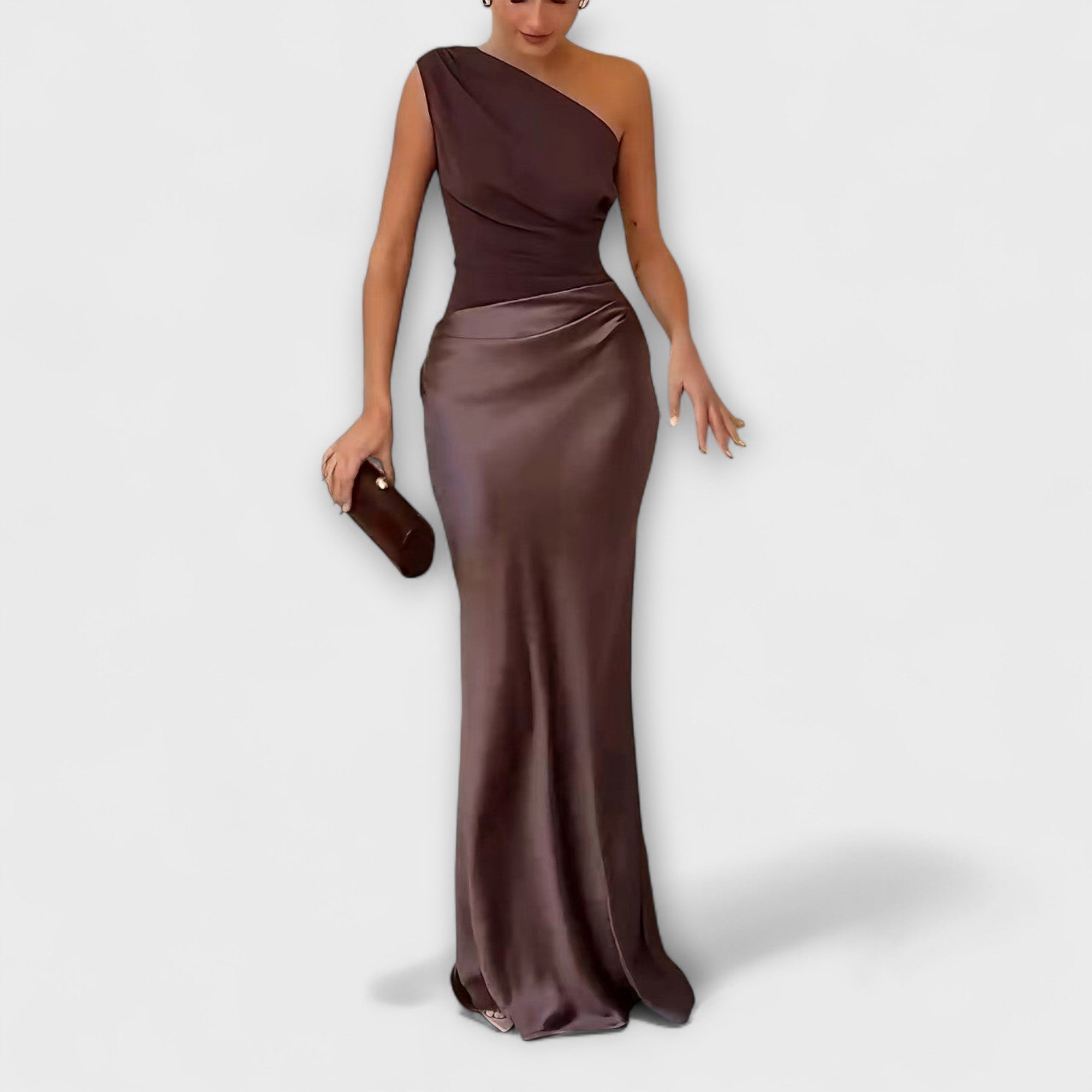 Chelsea - Asymmetric Satin Evening Dress
