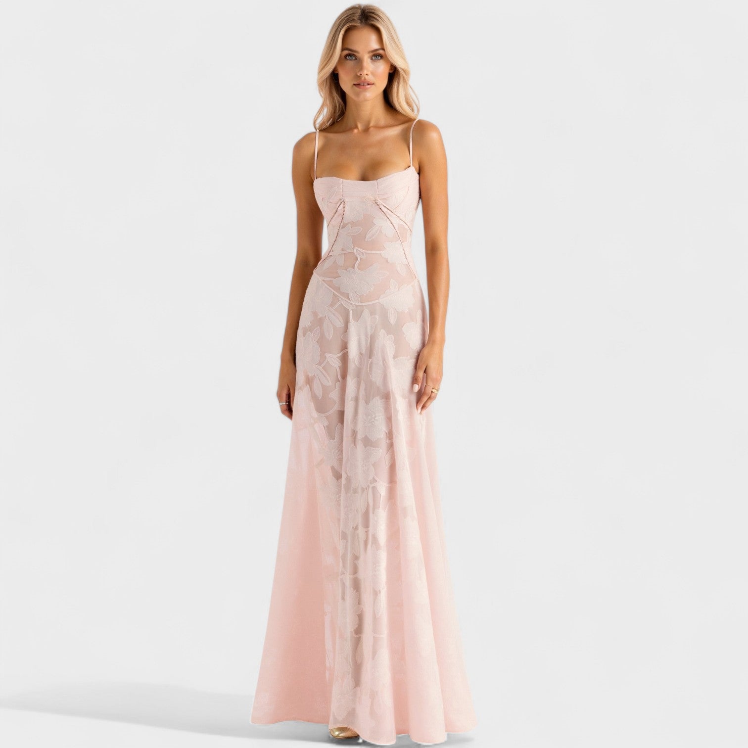 April - Floral Lace Maxi Dress