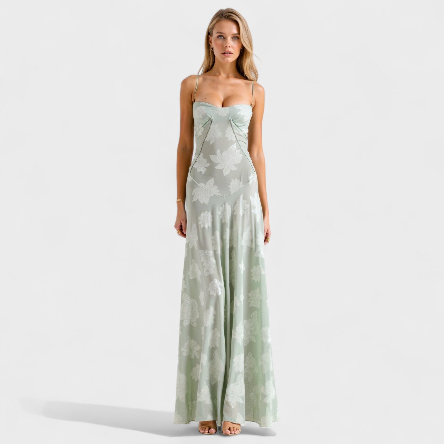 April - Floral Lace Maxi Dress
