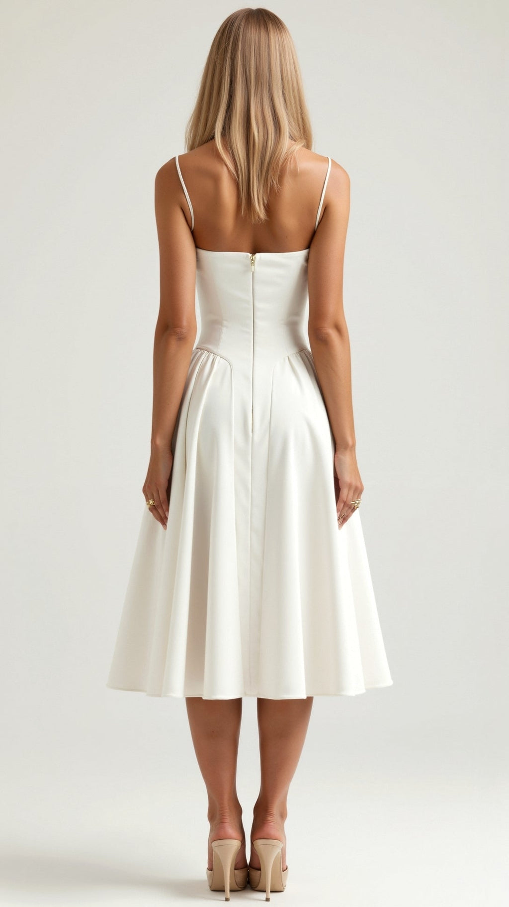 Kelsey - Structured Corset Midi Dress