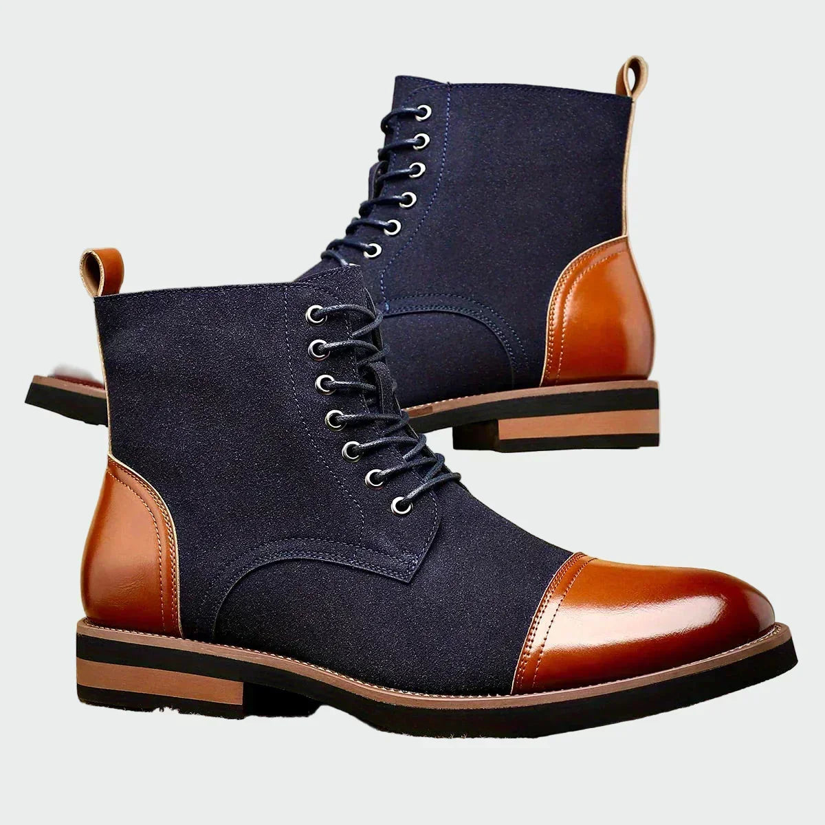 Madeleine - Oxford Faux Leather Ankle Boots